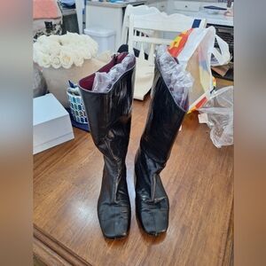 Coach Black Heeled Boots